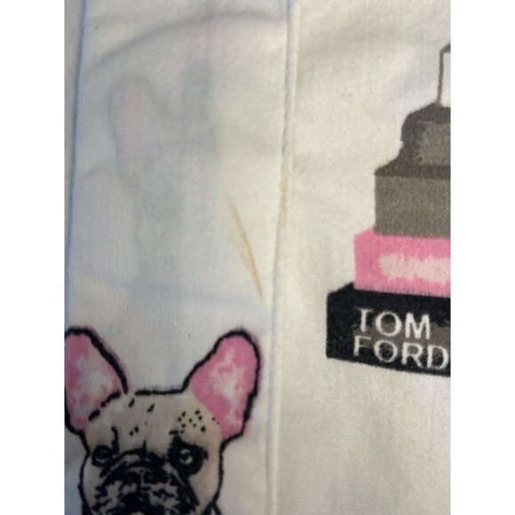 Dizzy Lizzie Womens French Bulldog Designer Print Button-Down Shirt S 95% Cotton - Picture 7 of 7